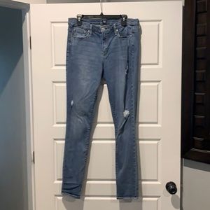 GAP 32 T true skinny distressed jeans tall